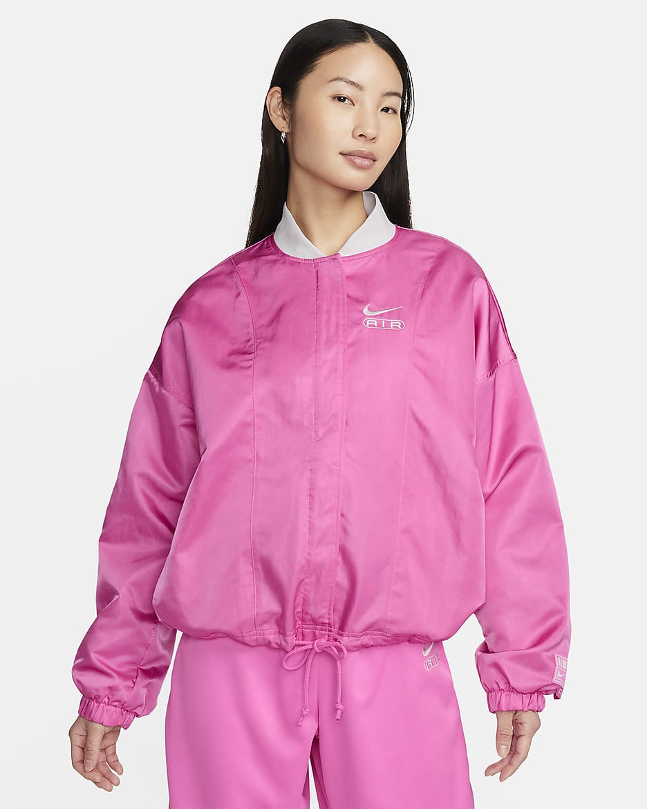 Nike Air Women's Oversized Woven Bomber Jacket - Playful Pink/Photon Dust
