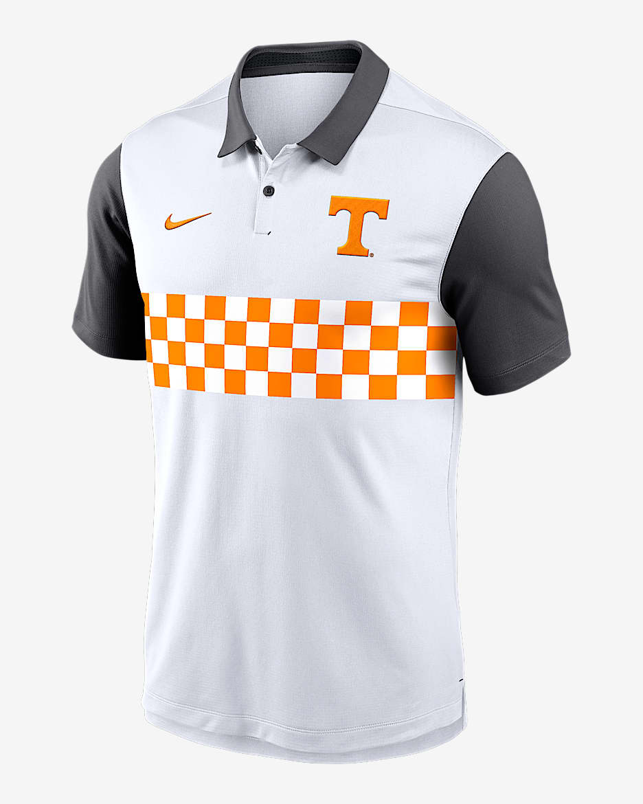Polo universitario Nike Dri-FIT para hombre Tennessee Volunteers Vapor - Blanco