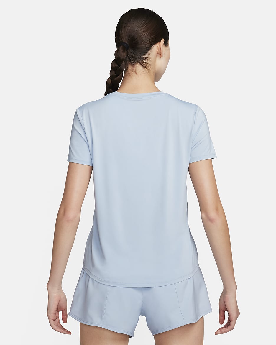 Nike One Classic Women's Dri-FIT Short-Sleeve Top - Light Armory Blue/Black