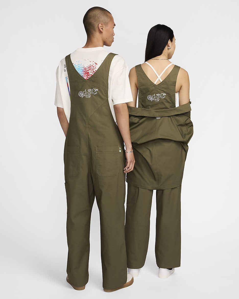 Nike SB Skate Overalls - Medium Olive/White