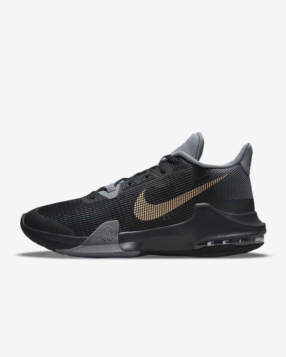 Calzado de básquetbol Nike Impact 3 - Negro/Gris azulado/Antracita/Oro metalizado