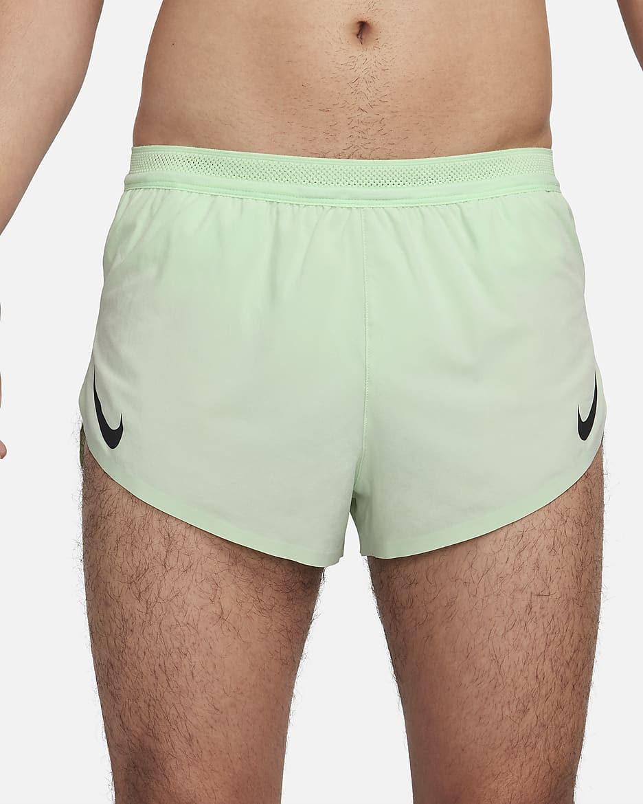 Nike AeroSwift Men's Dri-FIT ADV 5cm (approx.) Brief-Lined Running Shorts - Vapour Green/Black