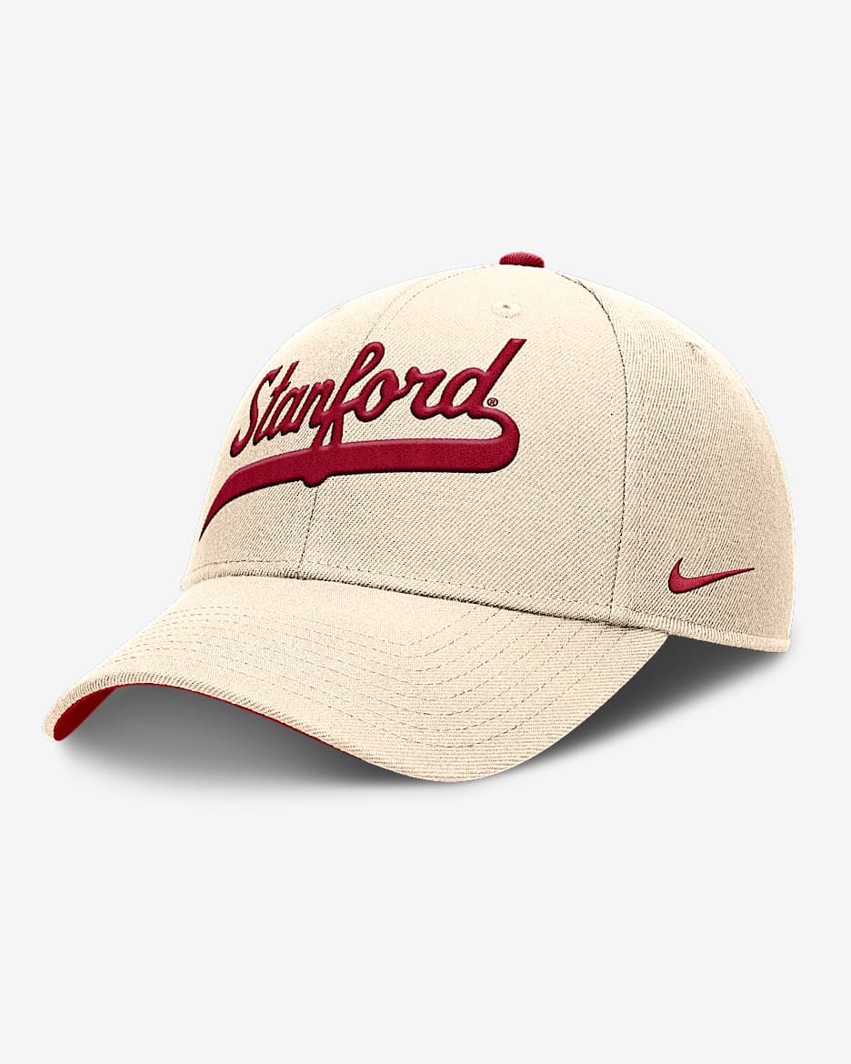 Stanford Cardinal Primetime Rise Gorra universitaria Nike ajustable para hombre - Natural