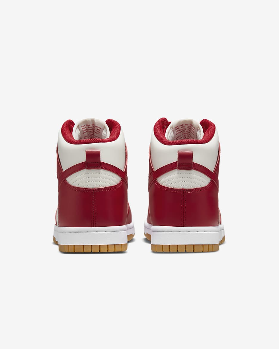 Tenis para mujer Nike Dunk High - Vela/Marrón claro goma/Blanco/Rojo gimnasio