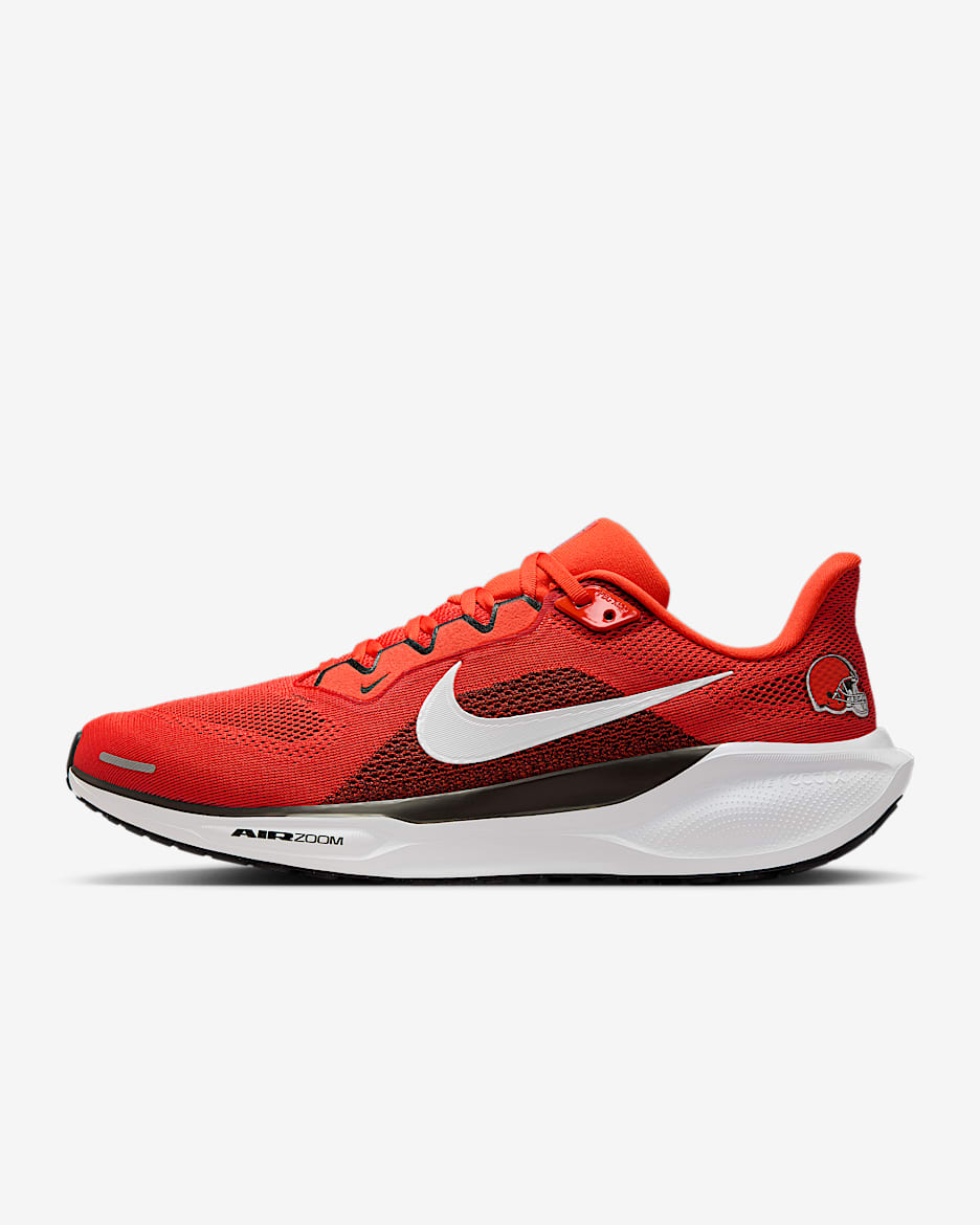 Cleveland Browns Pegasus 41 Men's Nike NFL Road Running Shoes - Team Orange/Seal Brown/White