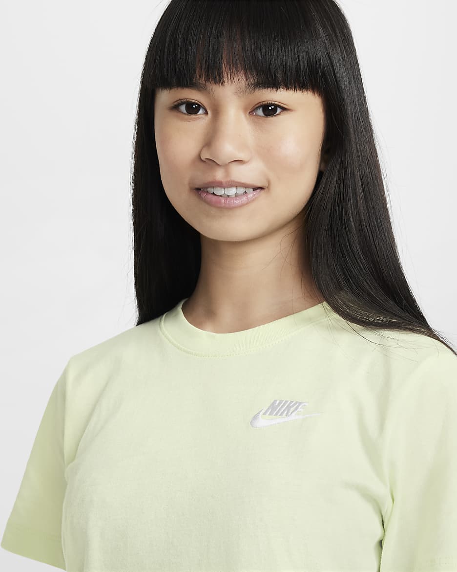 Nike Sportswear-T-shirt til større børn - Lime Ice