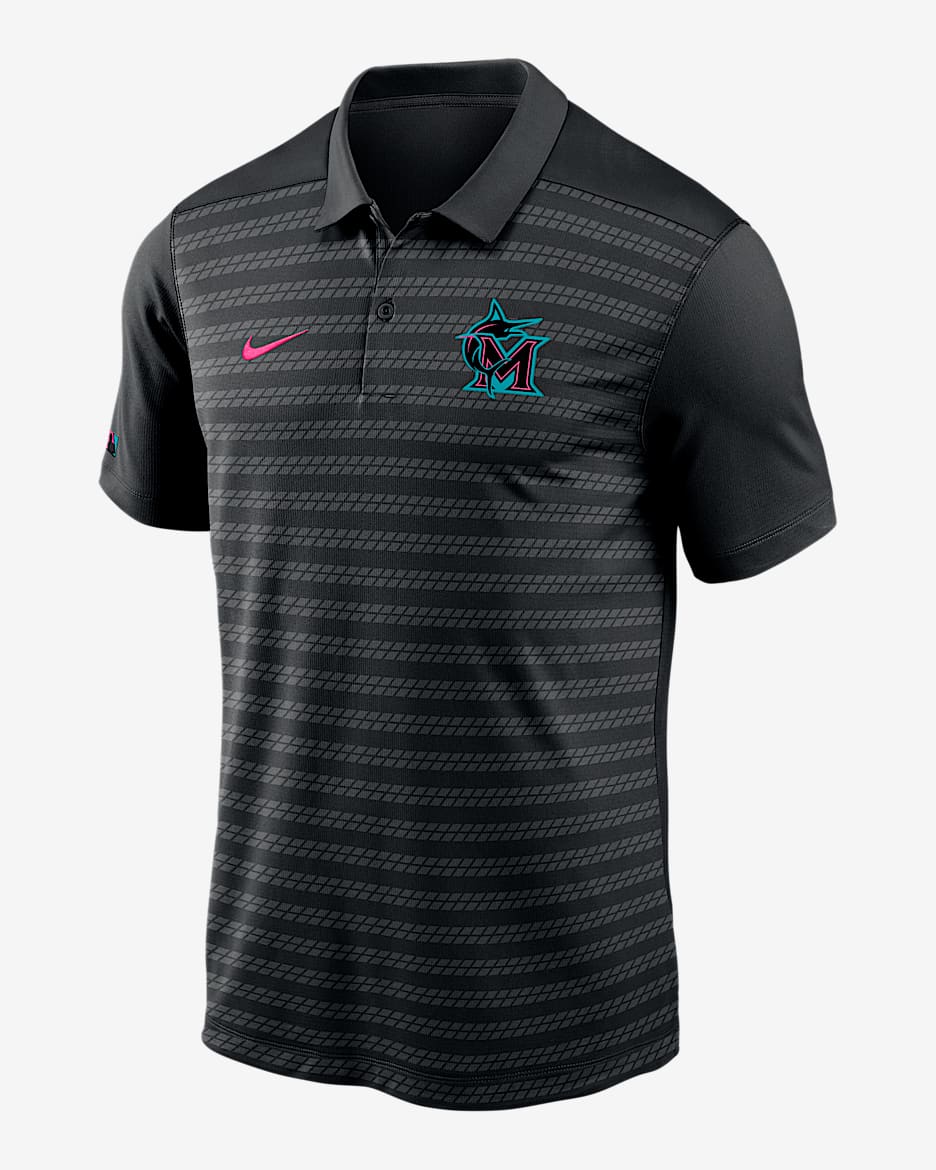 Miami Marlins Authentic Collection City Connect Victory Men's Nike Dri-FIT MLB Polo - Black