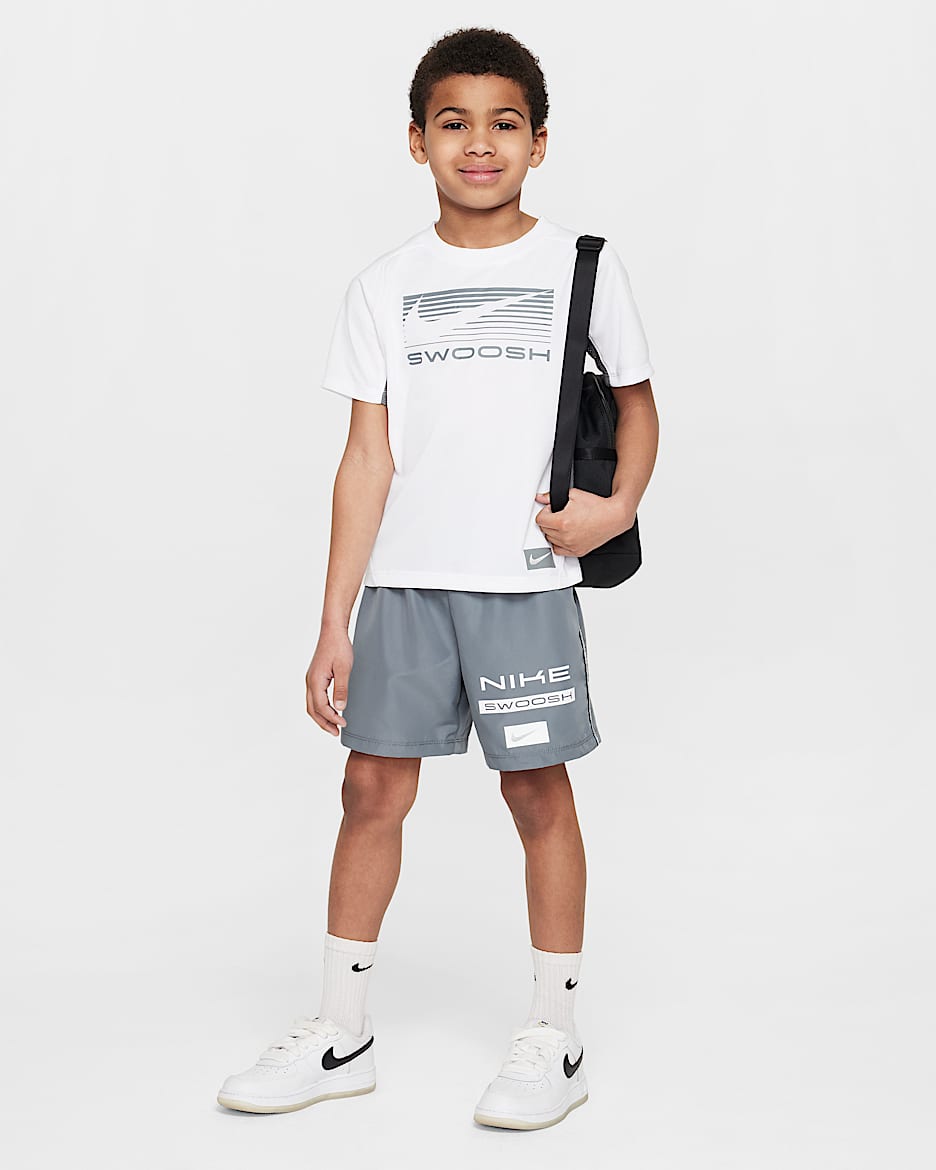 Nike Multi Little Kids' 2-Piece Dri-FIT Woven Shorts Set - Smoke Grey