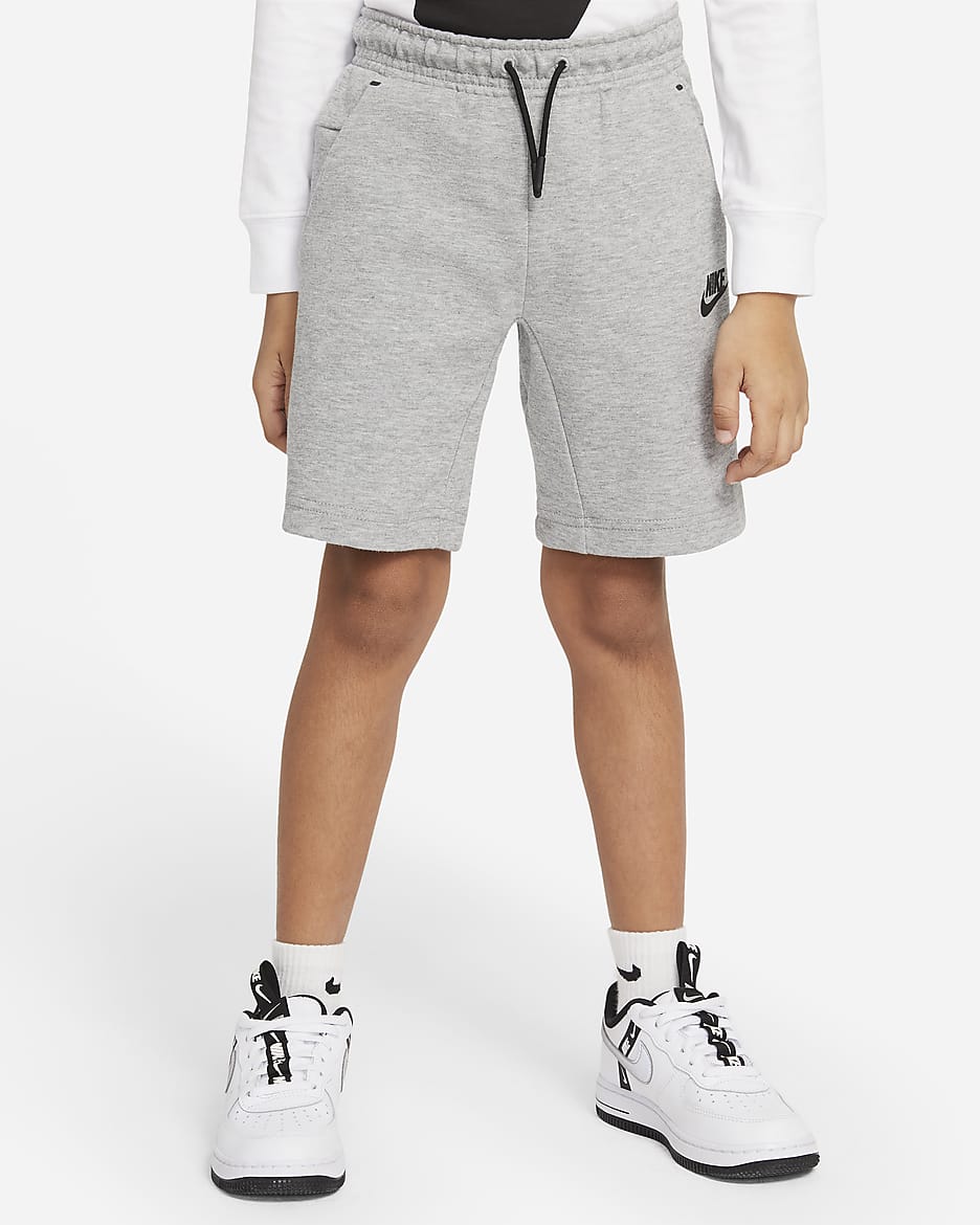 Nike Sportswear Tech Fleece Little Kids' Shorts - Dark Grey Heather