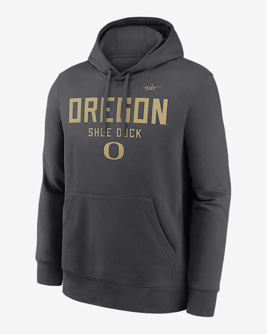 Oregon Alt Men's Nike College Pullover Hoodie - Anthracite