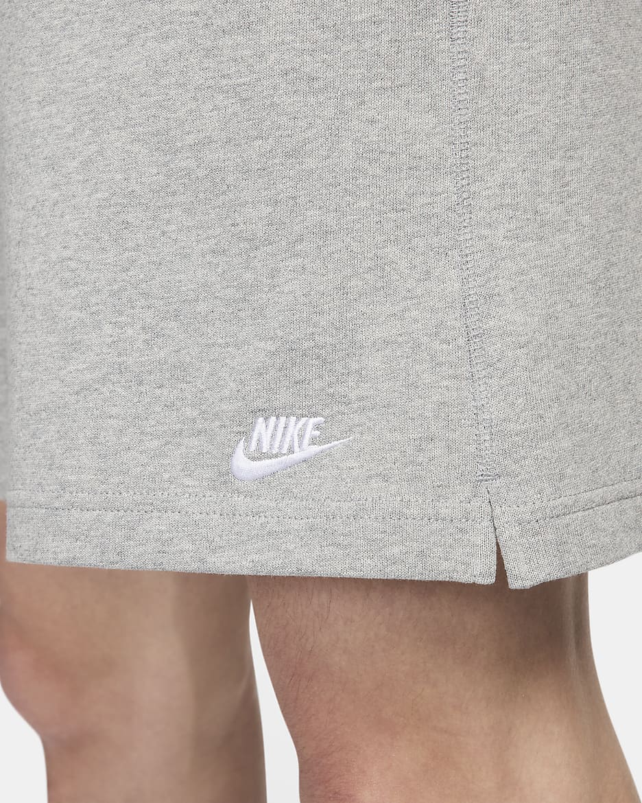 Nike Club Men's Knit Shorts - Dark Grey Heather/White