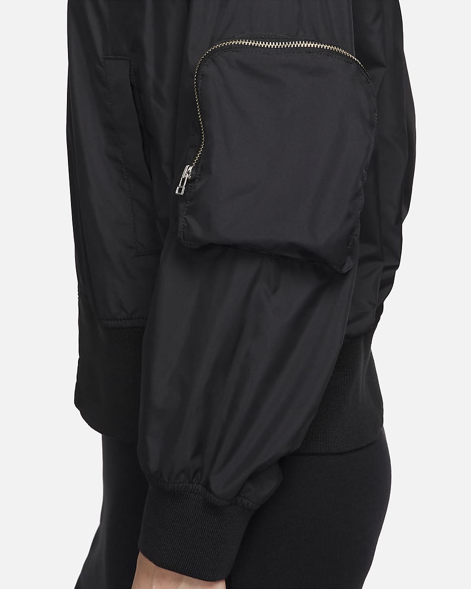 Nike Sportswear Essential Women's Oversized Bomber Jacket - Black/White