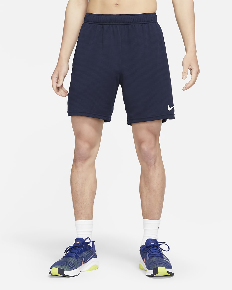 Nike Men's Mesh Training Shorts - Obsidian/White