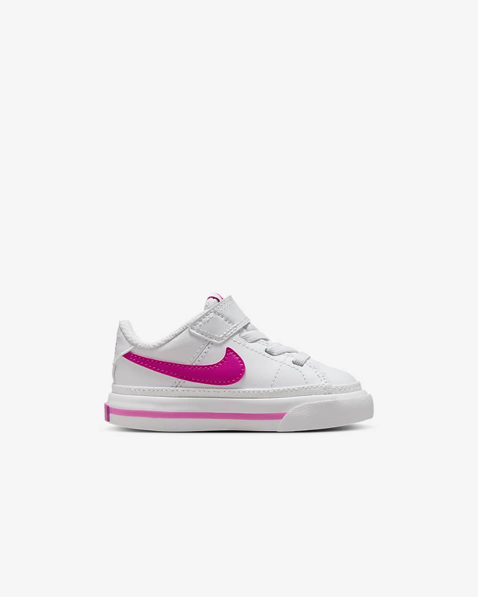 NikeCourt Legacy Baby/Toddler Shoes - White/Laser Fuchsia