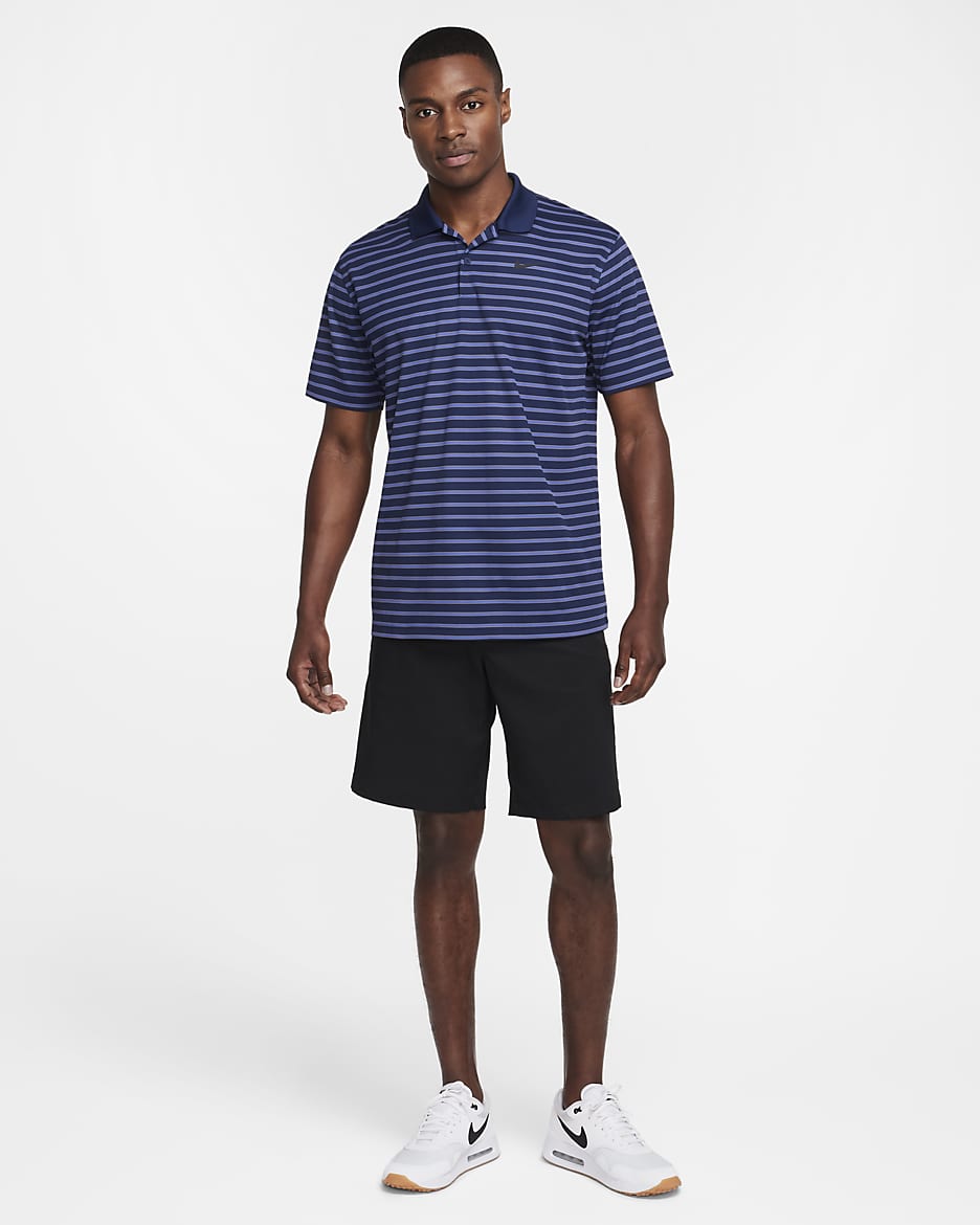 Nike Dri-FIT Victory Men's Striped Golf Polo - Midnight Navy/Black