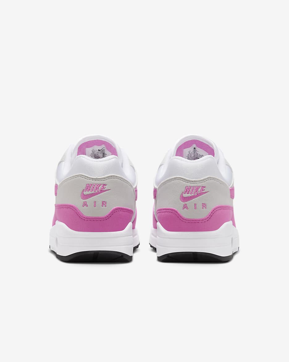 Nike Air Max 1 Women's Shoes - White/Neutral Grey/Black/Playful Pink