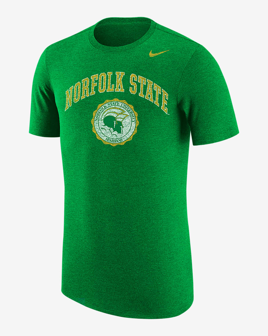 Nike College (Norfolk State) Men's T-Shirt - Kelly Green Heather