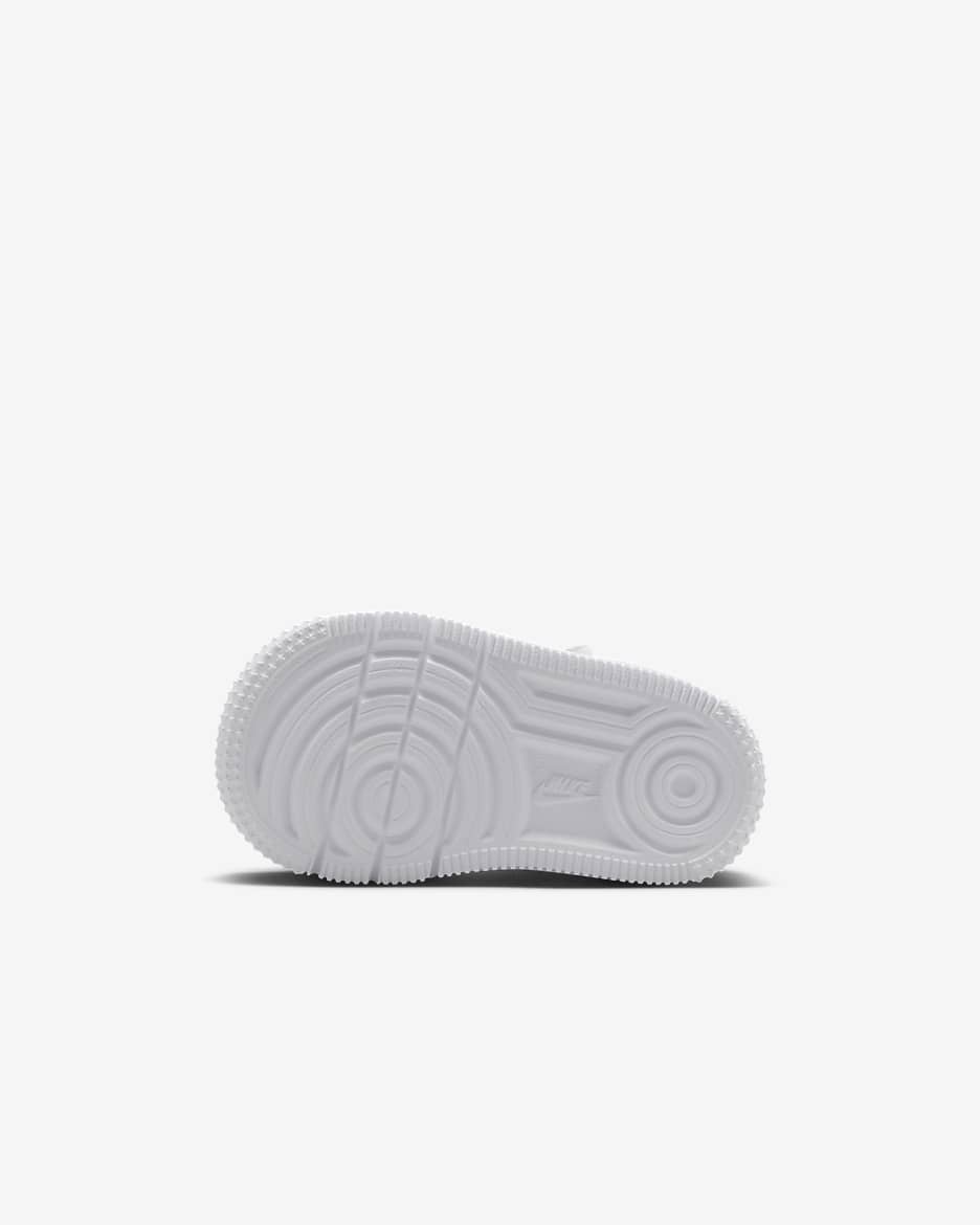 Nike Force 1 Mid EasyOn Baby/Toddler Shoes - White/White/White