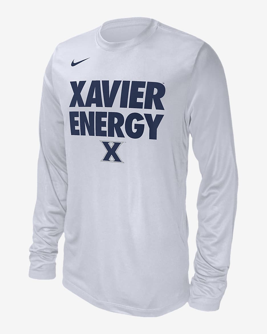 Xavier Men's Nike College Long-Sleeve T-Shirt - White