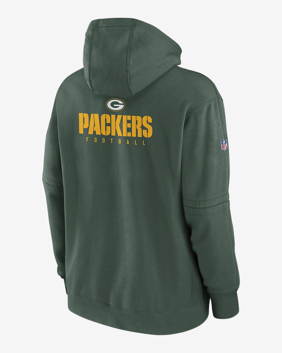 Green Bay Packers Sideline Club Men's Nike NFL Pullover Hoodie - Fir