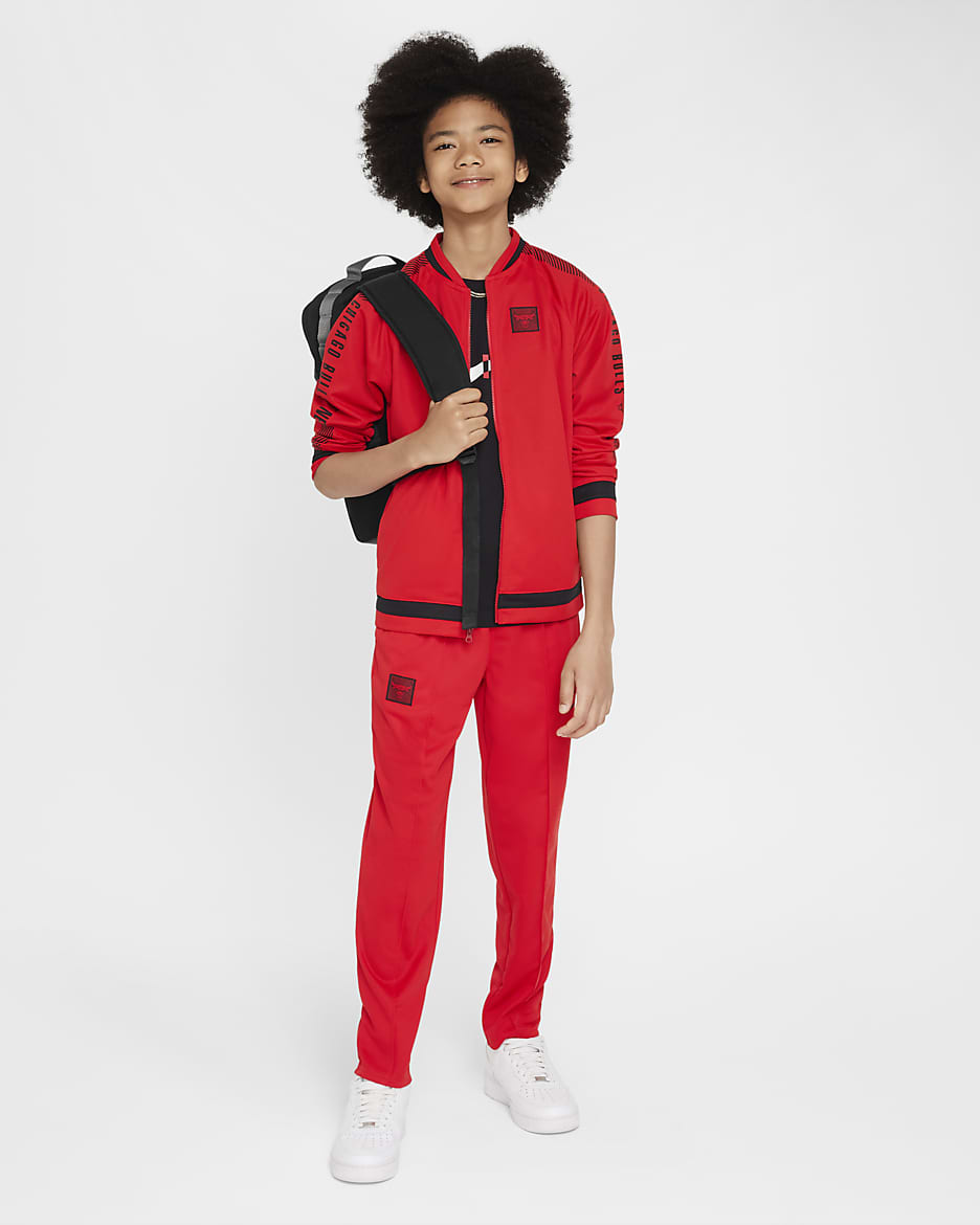 Chicago Bulls Starting 5 Courtside Older Kids' Nike Dri-FIT NBA Tracksuit - University Red