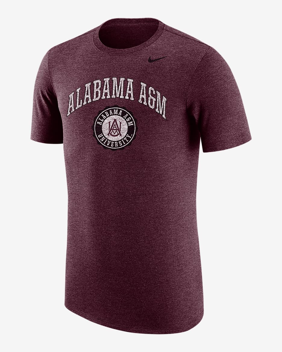 Nike College (Alabama A&M) Men's T-Shirt - Deep Maroon Heather