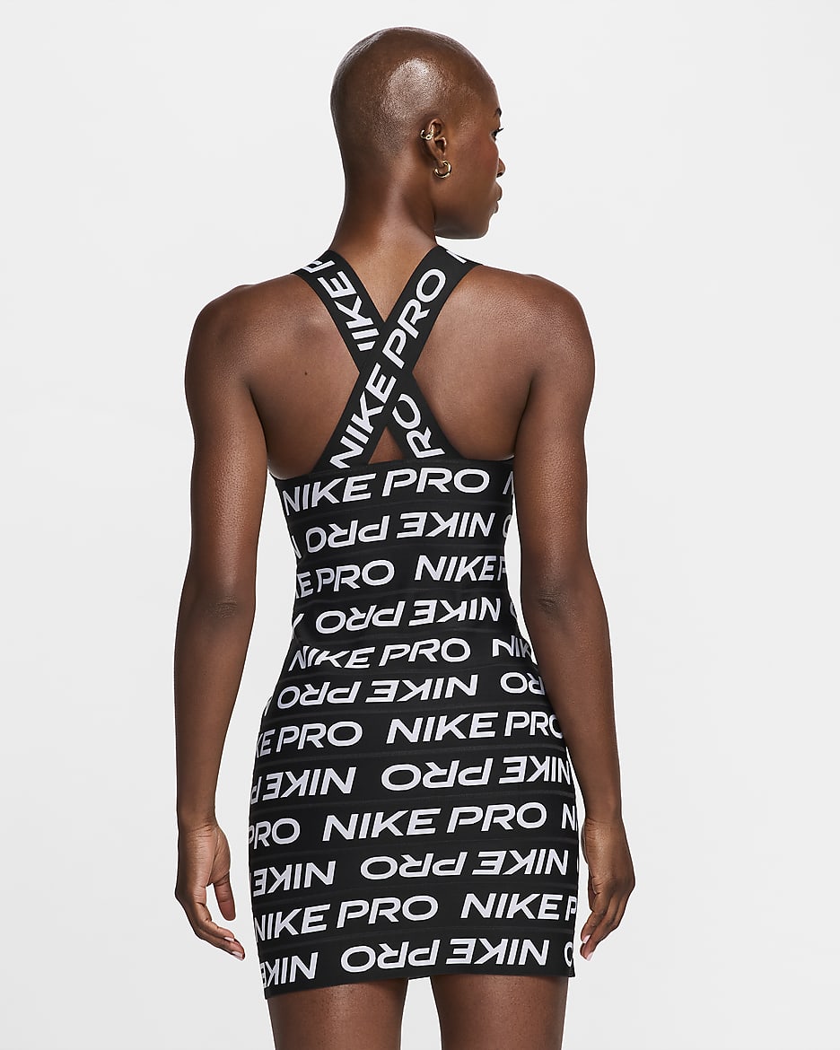 Nike Pro Women's Bandage Dress - Black/White/White