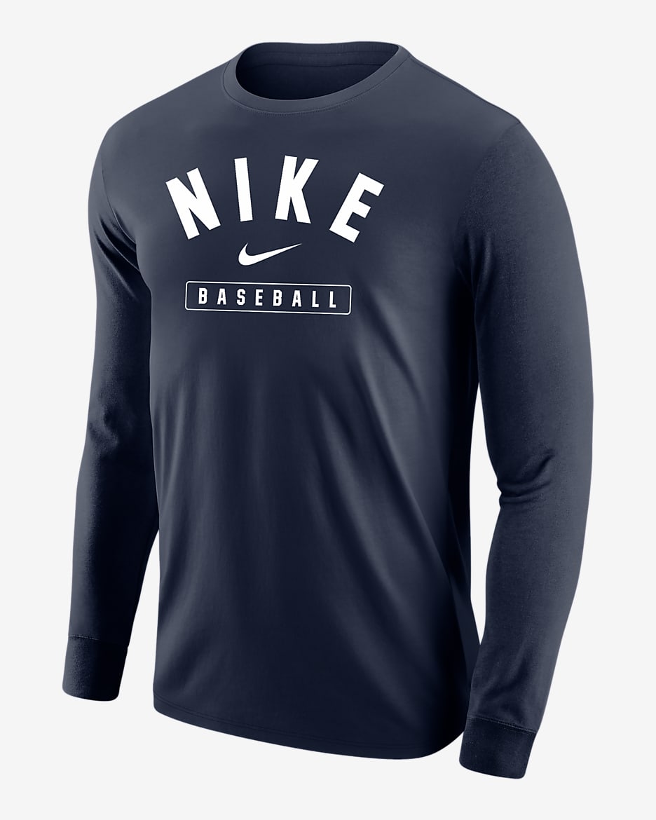 Nike Baseball Men's Long-Sleeve T-Shirt - Navy