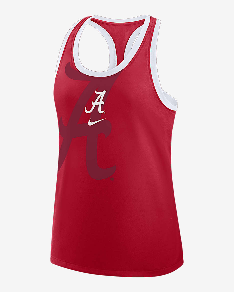 Alabama Primetime Shadow Women's Nike College Racerback Tank Top - Crimson