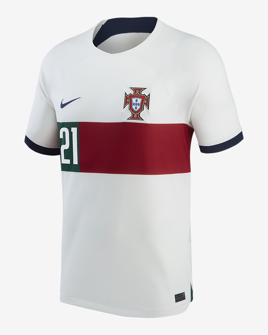 Portugal National Team 2022/23 Stadium Away (Diogo Jota) Big Kids' Nike Dri-FIT Soccer Jersey - White