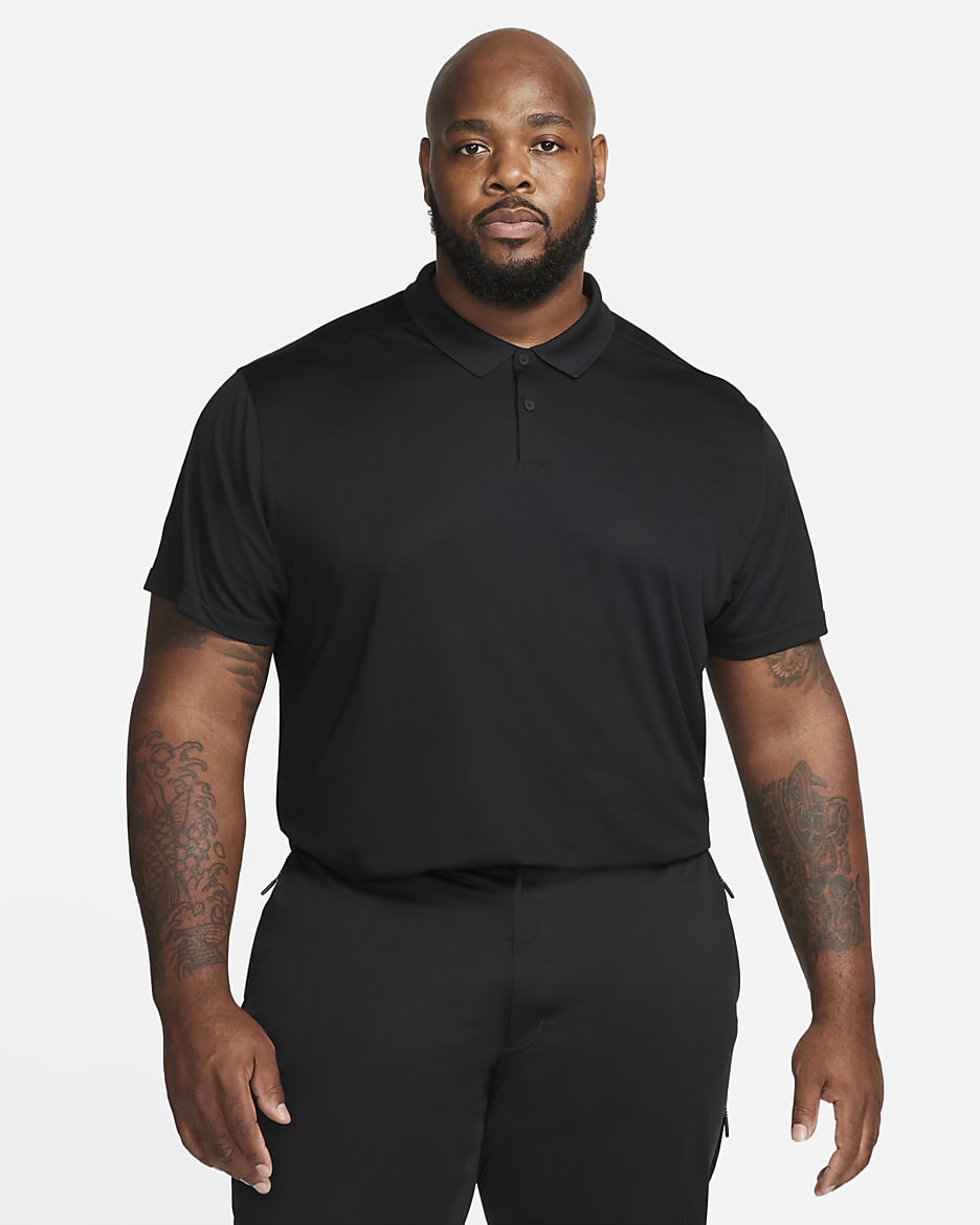 Golfpikétröja Nike Dri-FIT Victory för män - Svart/Vit