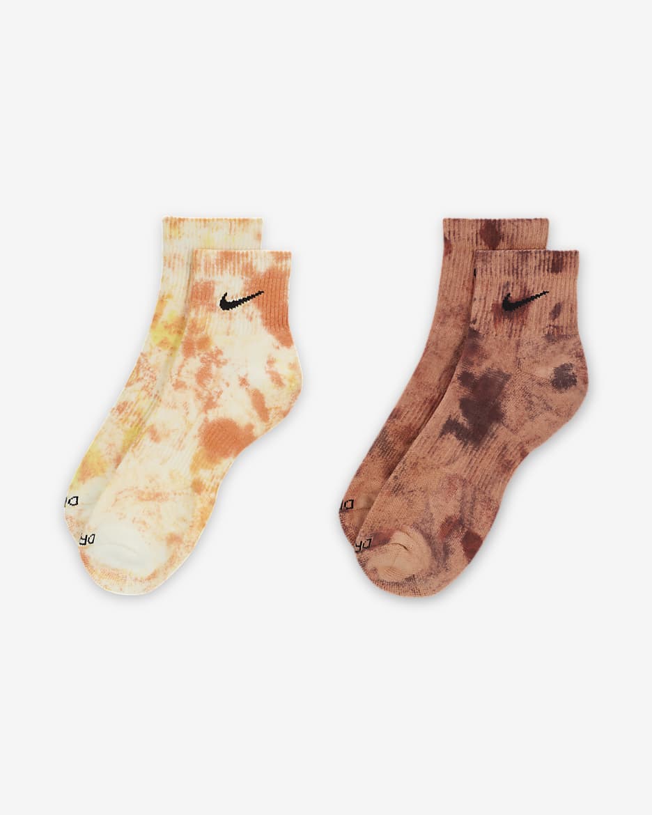 Nike Everyday Cushioned Ankle Socks (2 Pairs) - Multi-Color