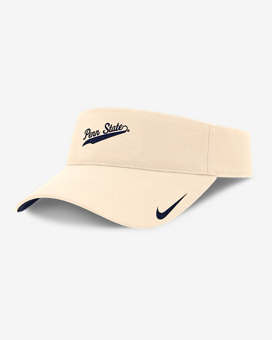 Visera universitaria Nike Dri-FIT ajustable para hombre Penn State Nittany Lions Primetime Ace - Natural