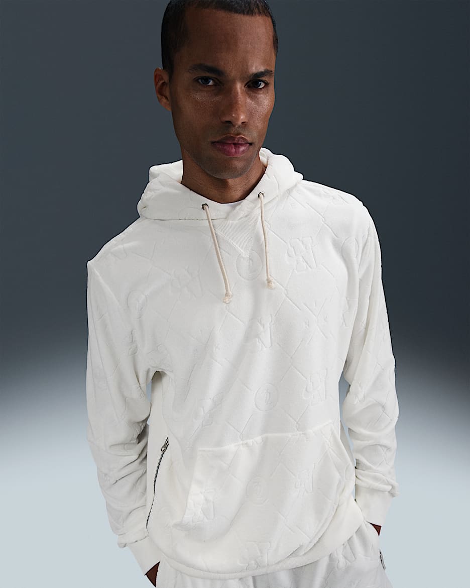 Nike Standard Issue Dri-FIT basketbalhoodie voor heren - Sail/Pale Ivory