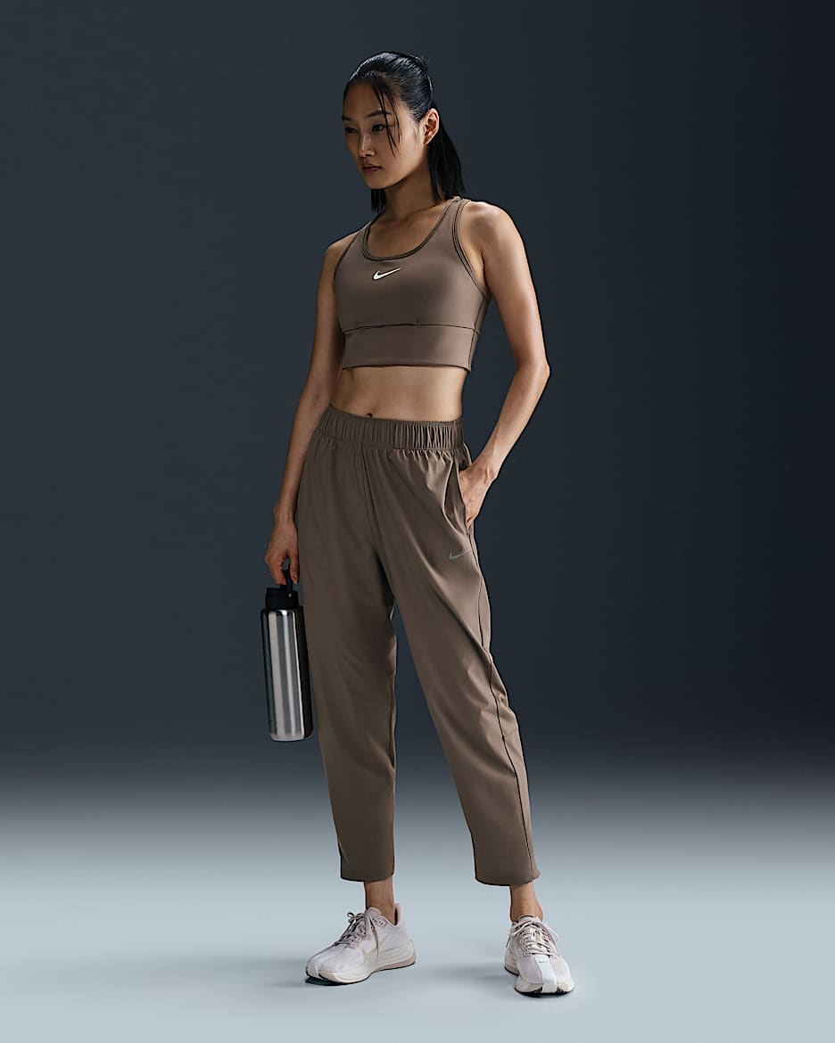 Nike Dri-FIT Fast Women's Mid-Rise 7/8 Running Trousers - Mink Brown/Mink Brown