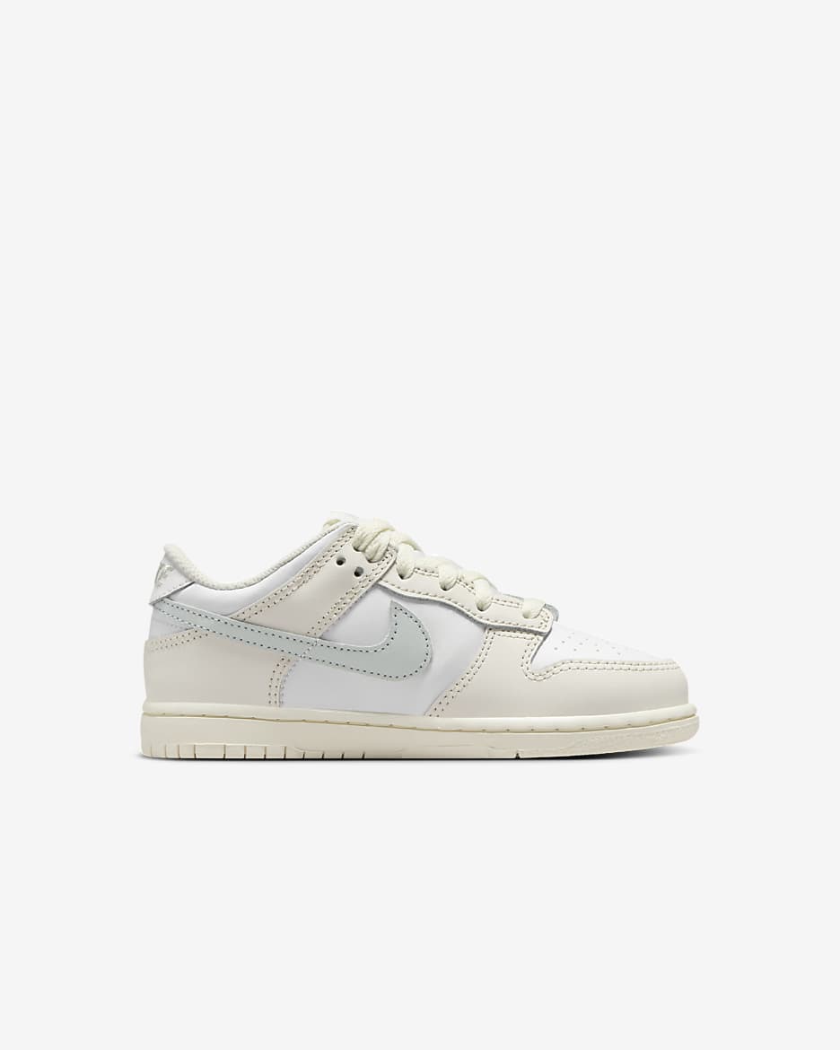 Nike Dunk Low Younger Kids' Shoes - White/Phantom/Light Silver