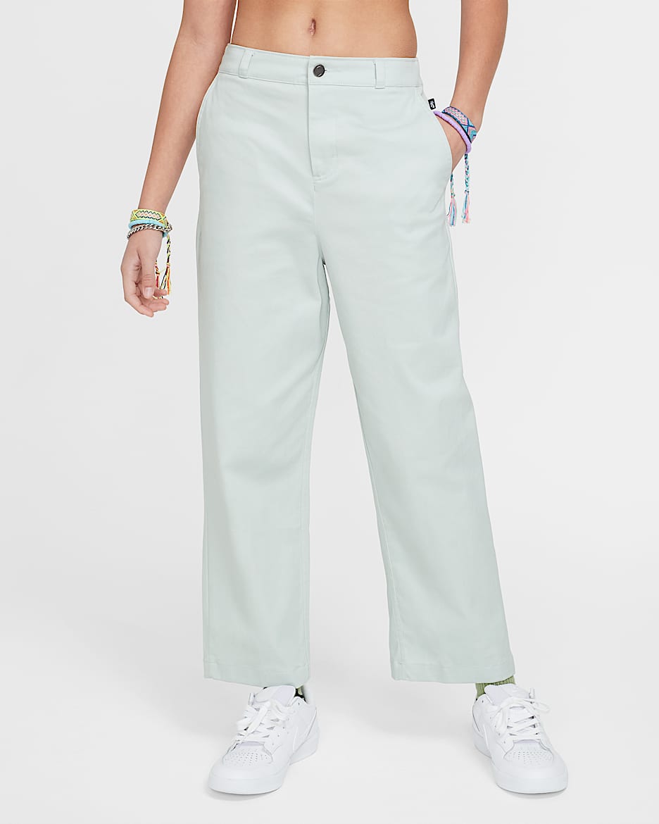 Pantalon chino de skate Nike SB pour ado - Light Silver/Summit White