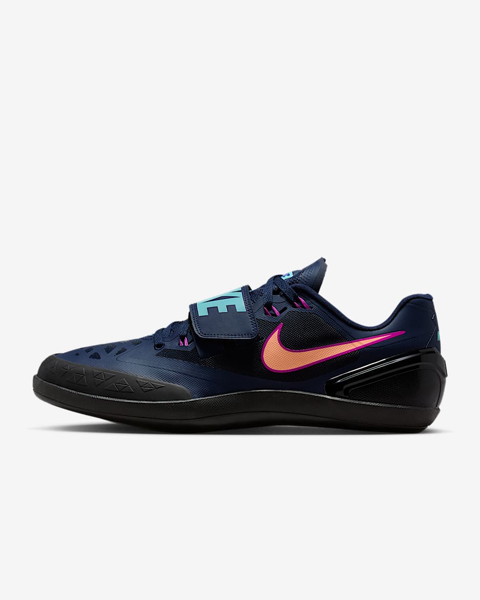 Nike Zoom Rotational 6 Track & Field Throwing Shoes - Obsidian/Hyper Violet/Hyper Turquoise/Orange Pulse