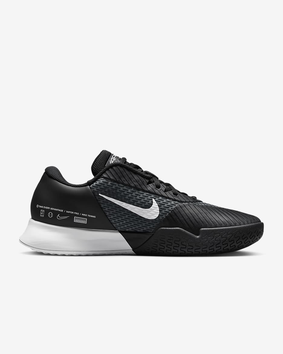 NikeCourt Air Zoom Vapor Pro 2 Sabatilles per a pista ràpida de tennis - Home - Negre/Blanc