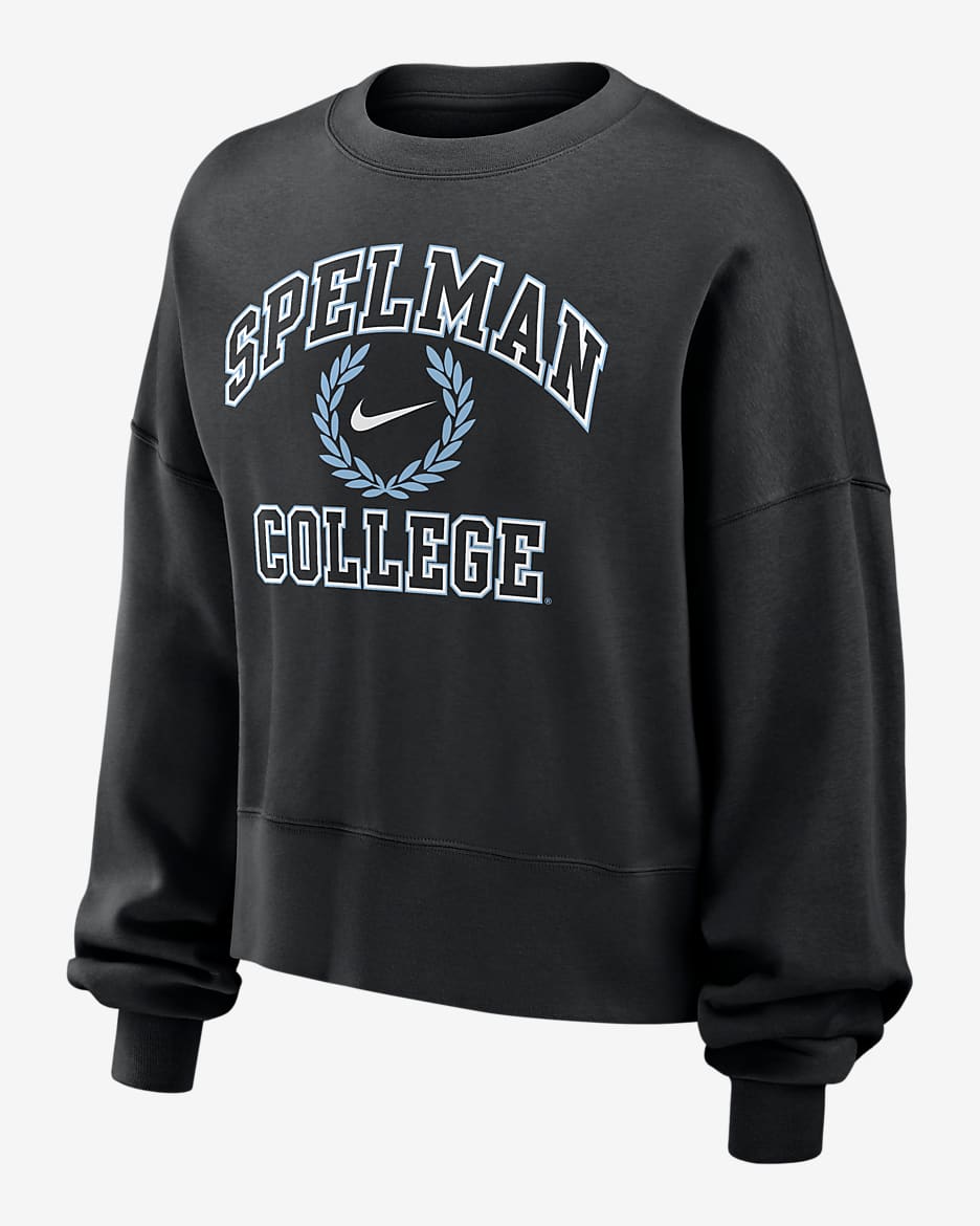 Sudadera con cuello redondo Nike College para mujer Spelman - Negro
