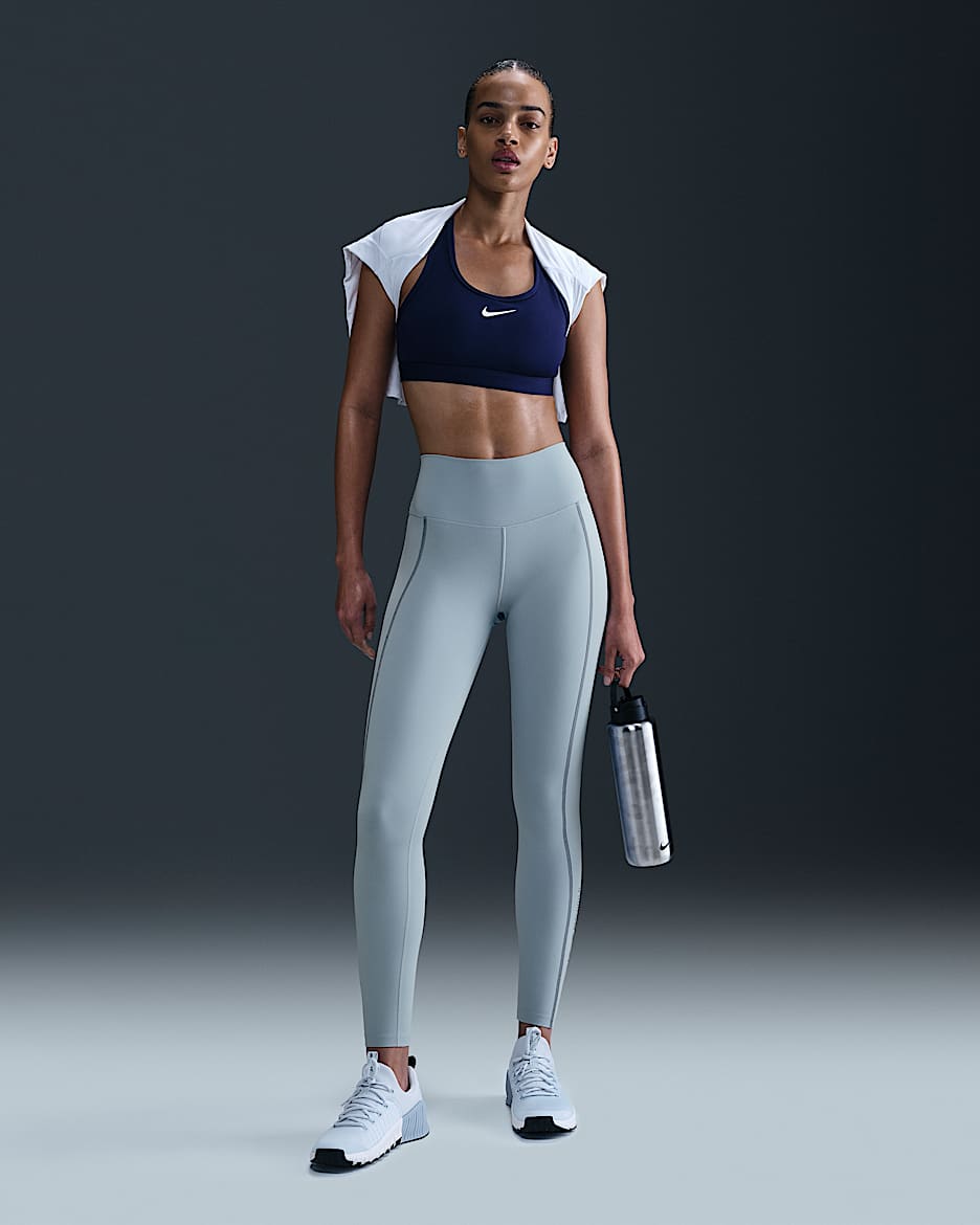 Legging long taille haute Nike One Fitted pour femme - Light Armory Blue