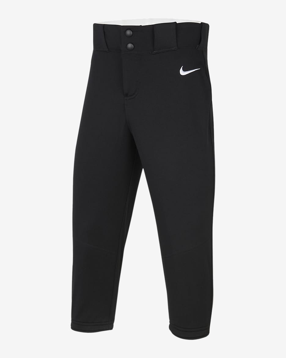 Pants de softball para niña talla grande Nike Vapor Select 2 - Negro/Blanco