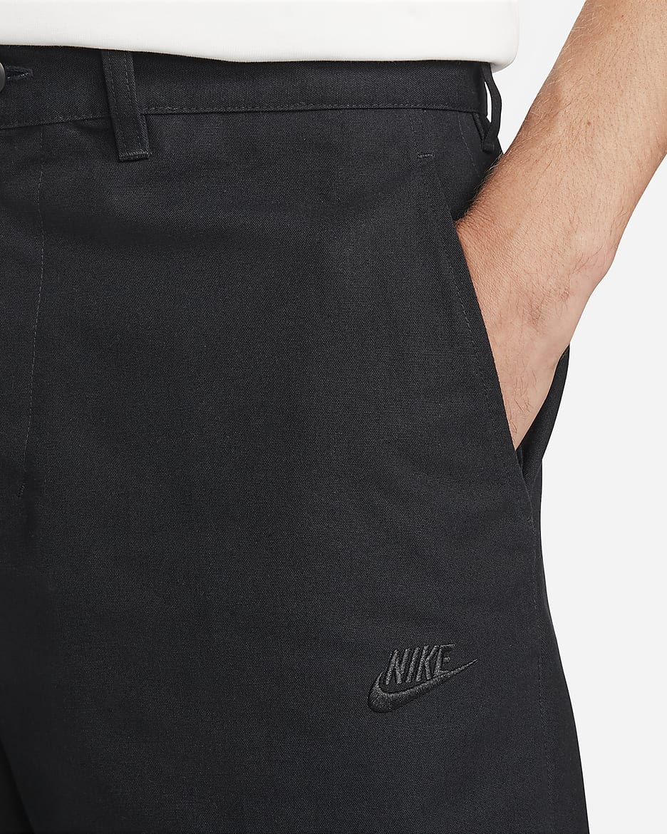 Nike Club Chino-shorts til herre - Svart/Svart