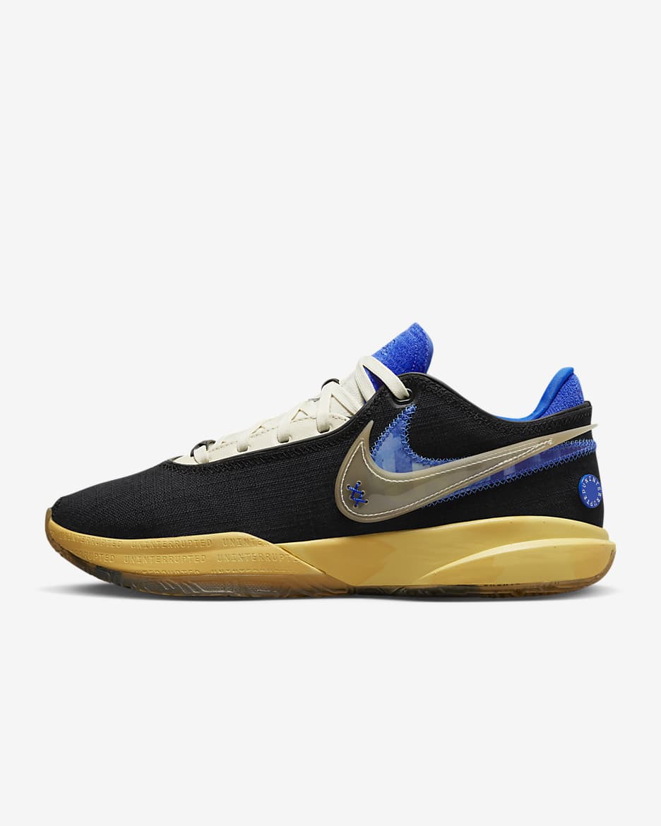 LeBron 20 UN EP Basketball Shoes - Black/Hyper Royal/Topaz Gold/Coconut Milk