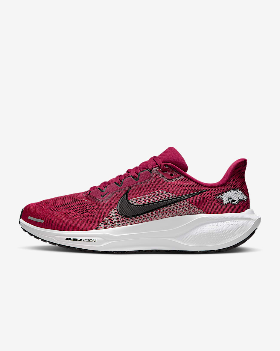 Arkansas Pegasus 41 Men's Nike College Road Running Shoes - Team Crimson/White/Black