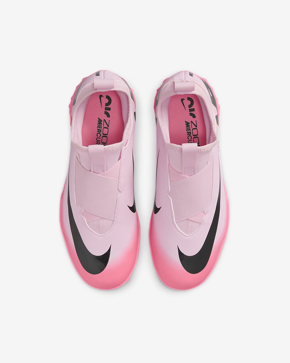 Nike Jr. Mercurial Vapor 15 Academy Big Kids' TF Low-Top Soccer Shoes - Pink Foam/Black