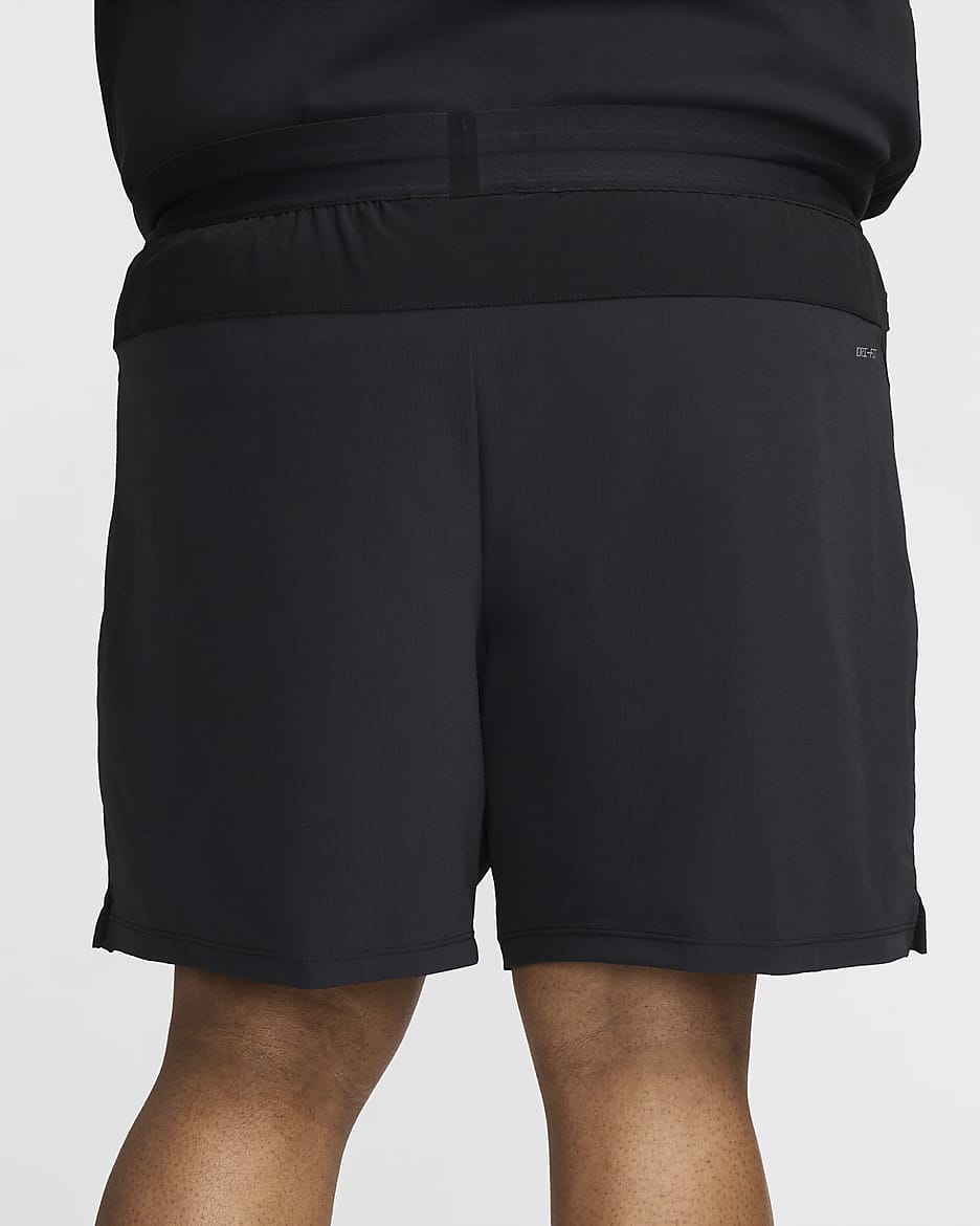 Shorts da fitness Dri-FIT non foderati 18 cm Nike Flex Rep 4.0 – Uomo - Nero/Nero/Nero