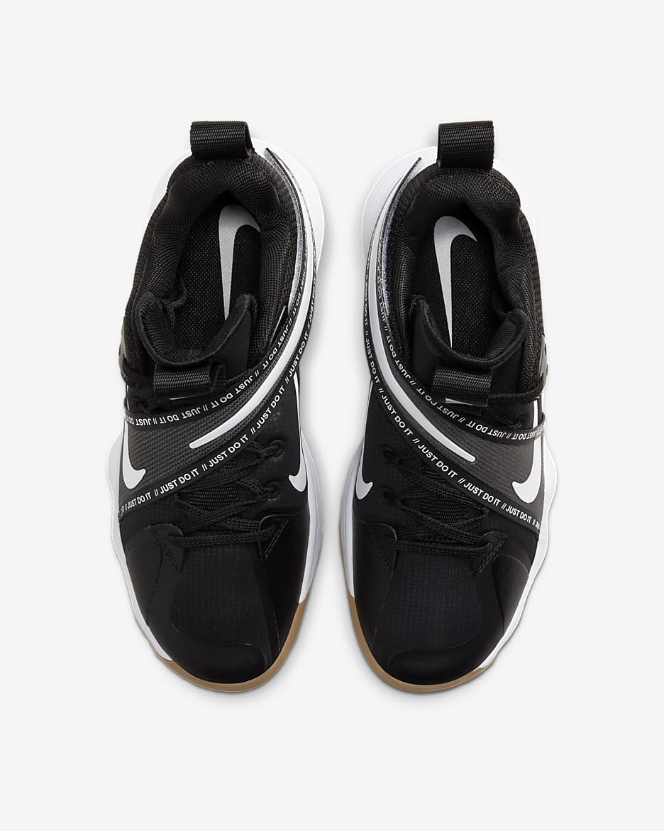 Tenis para cancha cubierta Nike React HyperSet - Negro/Marrón claro goma/Blanco