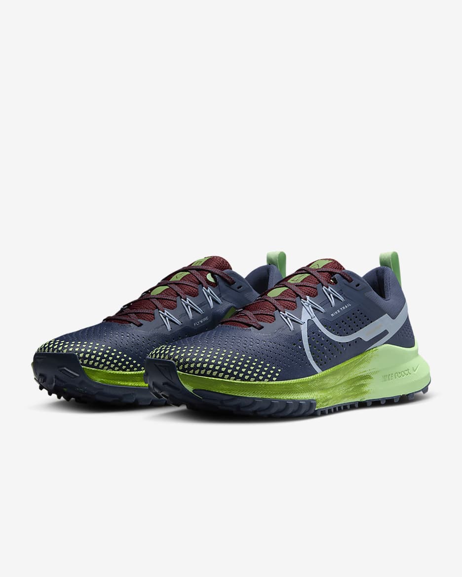 Nike Pegasus Trail 4 男款越野跑鞋 - Thunder Blue/Chlorophyll/Vapor Green/Light Armory Blue