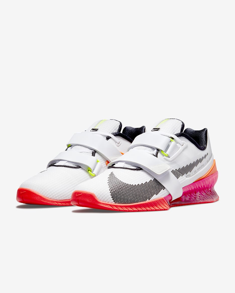 Chaussure de renforcement musculaire Nike Romaleos 4 SE - Blanc/Bright Crimson/Pink Blast/Noir